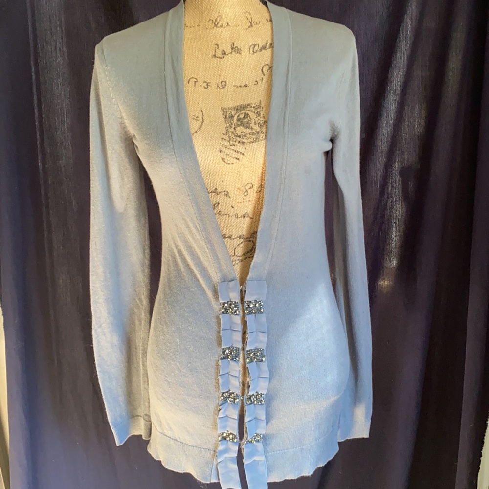 Ann Taylor Loft Silk Bling Cardigan